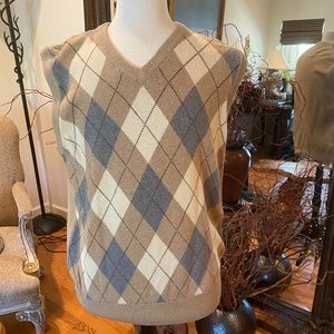 BROOKS BROTHERS NWT Men's Cashmere Argyle Vest